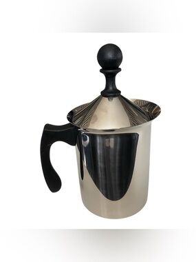 Steeped Tea Milk Frother Stainless Steel Manual Hand Pump Foam Maker